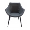 Rosy Armchair In Anthracite Grey - Front - Rosy Armchair In Anthracite Grey - Front