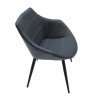Rosy Armchair In Anthracite Grey - Top Side Angled - Rosy Armchair In Anthracite Grey - Top Side Angled
