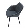 Rosy Armchair In Anthracite Grey - Top Side Angled - Rosy Armchair In Anthracite Grey - Top Side Angled