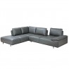 Roxanne Left Hand Facing Sectional in Dark Grey - White BG - Roxanne Left Hand Facing Sectional in Dark Grey - White BG