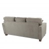 Russell Sectional in Earth fabric with 2 Pillows and Coffee Finished Legs - Back - Russell Sectional in Earth fabric with 2 Pillows and Coffee Finished Legs - Back