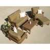Royal Teak Coastal Tables and Ottoman Set