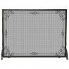 Mr. Bar-B-Q UniFlame® Single Panel Black Wrought Iron Screen with Decorative Scroll