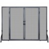 Mr. Bar-B-Q UniFlame® Single Panel Black Wrought Iron Screen with Doors, Large