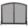 Mr. Bar-B-Q UniFlame® Single Panel Black Wrought Iron Screen with Doors, Large