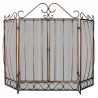 Mr. Bar-B-Q UniFlame® 3 Fold Venetian Bronze Finish Screen with Bowed Bar Scrollwork