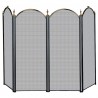 Mr. Bar-B-Q UniFlame® 4 Fold Antique Brass & Black Finish Screen