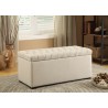 Sahara Tufted Storage Bench - Linen Fabric - Sahara Tufted Storage Bench - Linen Fabric