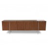 Whiteline Modern Living Struttura Buffet Large - Walnut Veneer - Front - Whiteline Modern Living Struttura Buffet Large - Walnut Veneer - Front