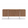Whiteline Modern Living Struttura Buffet Small - Walnut Veneer - Front - Whiteline Modern Living Struttura Buffet Small - Walnut Veneer - Front
