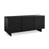 Vanessa Buffet In Matte Black Wave Doors - Vanessa Buffet In Matte Black Wave Doors