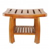 Oceanstar Solid Wood Spa Bench - Front - Oceanstar Solid Wood Spa Bench - Front