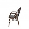 Paris Dining Arm Chair - Black and White - Side - Paris Dining Arm Chair - Black and White - Side