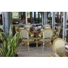 Paris Dining Arm Chair - Cream and Chocolate - Lifestyle - Paris Dining Arm Chair - Cream and Chocolate - Lifestyle