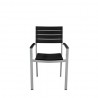 Vienna Dining Arm Chair - Black - Front - Vienna Dining Arm Chair - Black - Front