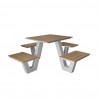 Vienna 4 Seat Picnic Table - Gray