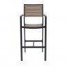 Napa Bar Arm Chair - Black Frame - Gray Seat & Back - Front - Napa Bar Arm Chair - Black Frame - Gray Seat & Back - Front