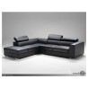 Icon LSF Sectional Black Premium Leather with Side Split - Icon LSF Sectional Black Premium Leather with Side Split