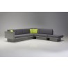 Sancho LSF Sectional Grey Fabric with Epoxy Concrete Texture  - Sancho LSF Sectional Grey Fabric with Epoxy Concrete Texture 