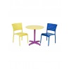 Aluminum Side Chair W/ Groove Cut Out - Lifestyle 1 - Aluminum Side Chair W/ Groove Cut Out - Lifestyle 1