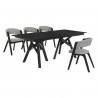 Cortina Rowan 5 Piece Black Dining Set - Cortina Rowan 5 Piece Black Dining Set