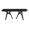 Cortina Polly Black Dining Table - Front - Cortina Polly Black Dining Table - Front