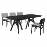 Cortina Lima 5 Piece Black Dining Set - Cortina Lima 5 Piece Black Dining Set