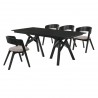 Cortina Jackie 5 Piece Black Dining Set - Cortina Jackie 5 Piece Black Dining Set