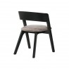 Cortina Jackie Black Dining Chair - Back Angled - Cortina Jackie Black Dining Chair - Back Angled