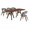 Cortina Rowan 5 Piece Walnut Dining Set - Cortina Rowan 5 Piece Walnut Dining Set