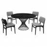 Cirque Lima 5 Piece Black Dining Set - Cirque Lima 5 Piece Black Dining Set