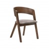 Cirque Jackie Walnut Dining Chair - Angled - Cirque Jackie Walnut Dining Chair - Angled