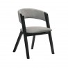 Laredo Rowan Black Dining Chair - Angled - Laredo Rowan Black Dining Chair - Angled