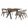 Laredo Rowan 5 Piece Walnut Dining Set - Laredo Rowan 5 Piece Walnut Dining Set