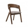 Laredo Jackie Walnut Dining Chair - Angled - Laredo Jackie Walnut Dining Chair - Angled