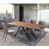 Wade Mid-Century Walnut Wood 5 Piece Dining Set - Lifestyle - Wade Mid-Century Walnut Wood 5 Piece Dining Set - Lifestyle
