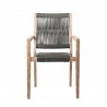 Sienna and Madsen Eucalyptus Wood Dining Chair - Front - Sienna and Madsen Eucalyptus Wood Dining Chair - Front