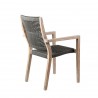 Sienna and Madsen Eucalyptus Wood Dining Chair - Back Angle - Sienna and Madsen Eucalyptus Wood Dining Chair - Back Angle