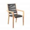 Sienna and Madsen Acacia Wood Dining Chair Angled - Sienna and Madsen Acacia Wood Dining Chair Angled