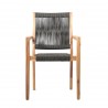 Sienna and Madsen Acacia Wood Dining Chair - Front - Sienna and Madsen Acacia Wood Dining Chair - Front