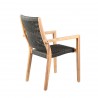 Sienna and Madsen Acacia Wood Dining Chair - Back Angle - Sienna and Madsen Acacia Wood Dining Chair - Back Angle