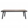 Nofi Outdoor Patio Dining Table in Charcoal Finish with Taupe Cushions - Front