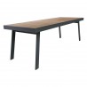 Nofi Outdoor Patio Dining Table in Charcoal Finish with Taupe Cushions