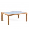 Sienna Outdoor Patio Acacia Wood Tablle with Teak Finish 