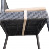Tropez Outdoor Patio Barstool - Seat Under Close-Up - Tropez Outdoor Patio Barstool - Seat Under Close-Up