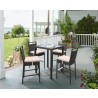Tropez Outdoor Patio Wicker Bar Set (Table with 4 barstools) - Lifestyle - Tropez Outdoor Patio Wicker Bar Set (Table with 4 barstools) - Lifestyle