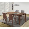Treviso Mid-Century Walnut Wood 5 Piece Dining Set - Lifestyle - Treviso Mid-Century Walnut Wood 5 Piece Dining Set - Lifestyle