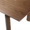 Treviso Mid-Century Walnut Wood - Table Edge Close-Up - Treviso Mid-Century Walnut Wood - Table Edge Close-Up