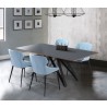 Kenna Contemporary Grey Glass 5 Piece Metal Dining Set - Kenna Contemporary Grey Glass 5 Piece Metal Dining Set