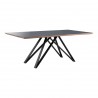 Kenna Contemporary Grey Glass - Dining Table - Kenna Contemporary Grey Glass - Dining Table